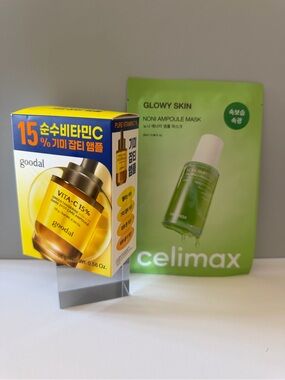 Goodal Vita-C 15% Brightening Ampoule Serum & Celimax Noni Ampoule Mask
